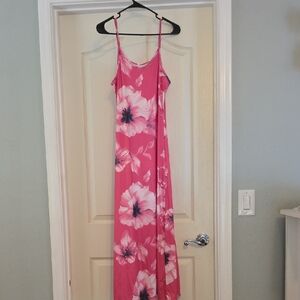 Fashion Nova Pink Floral Maxi Dress